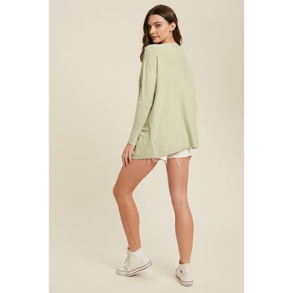 🆕 Sage Boatneck Dolman Top - Picture 8 of 10